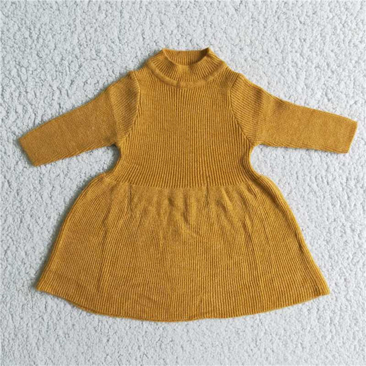6 A5-13	 Mustard Sweater Dress