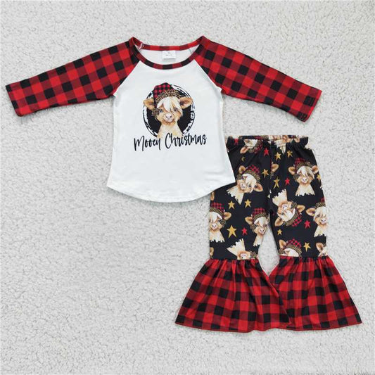 6 A7-11 Christmas cowboy top and flared pants suit