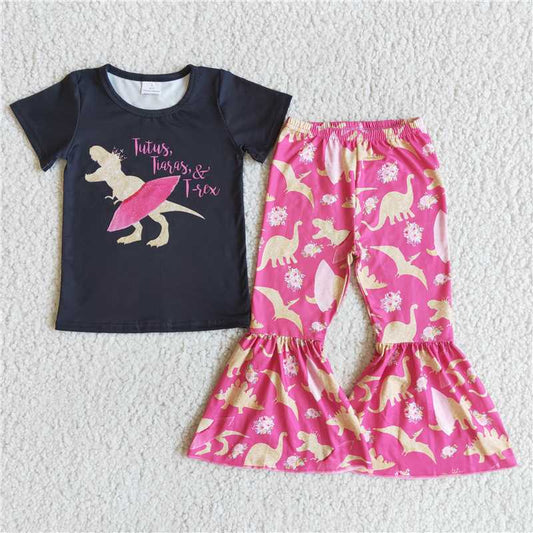 D9-5 tutus tiaras Trex Dinosaur bell sets(Can choose headband here)