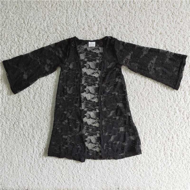 6 B11-18  Black Lace Cardigan