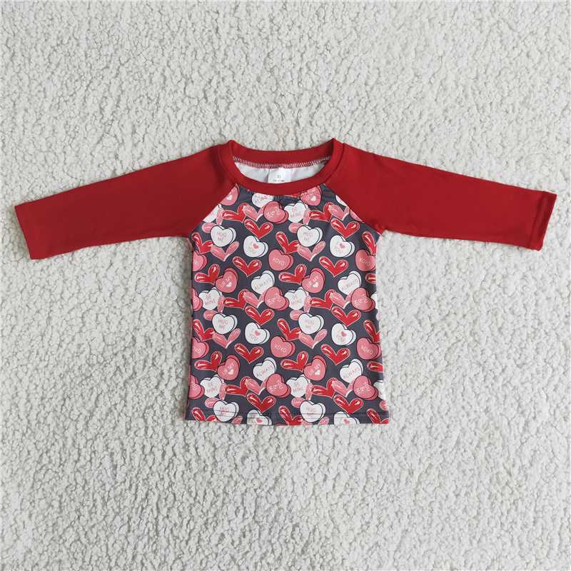 6 B3-4  Boys Valentines heart shirts