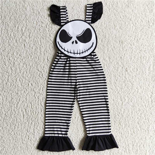 SR0081  Baby girls Halloween black stripe jumpsuits Overall