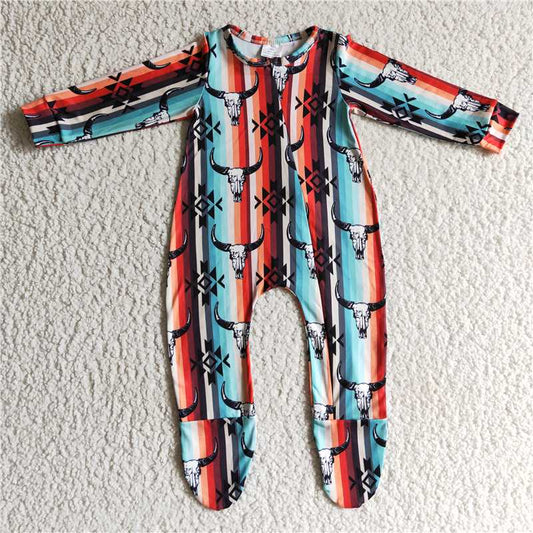 RTS LR0169 bullhead colorful striped dragon-sleeved jumpsuit