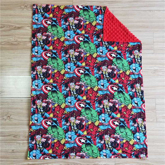 BL0022  Baby kids red cartoon hero blankets