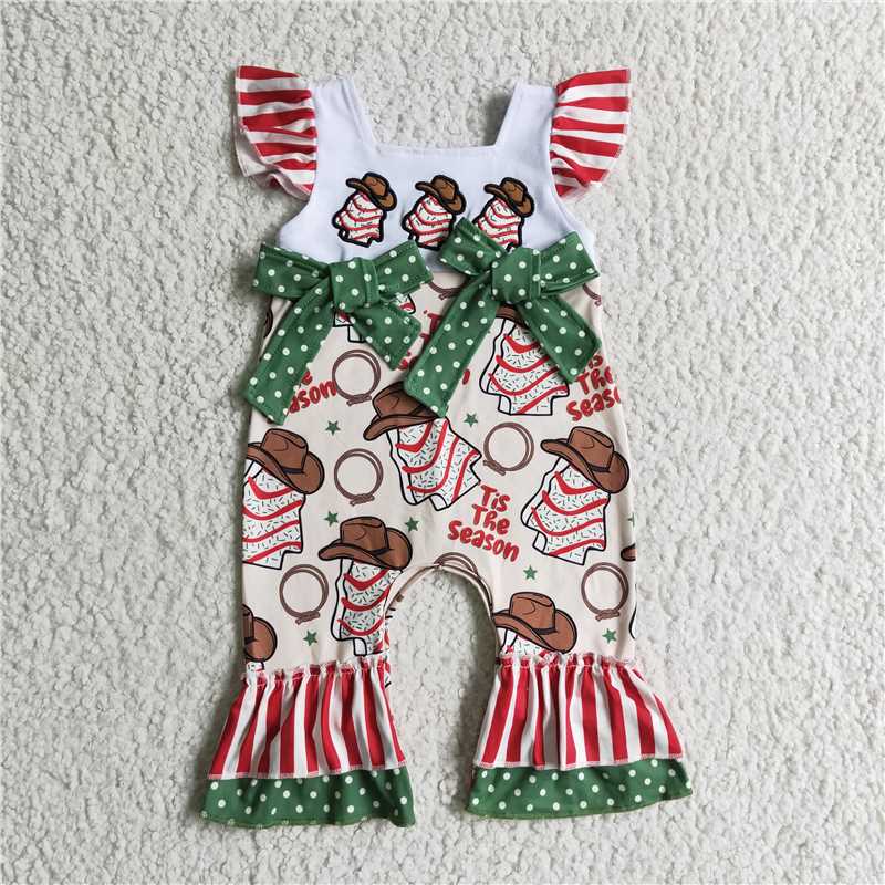 SR0100  Baby girls Christmas season rompers