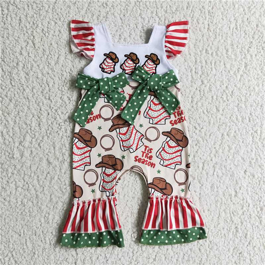 SR0100  Baby girls Christmas season rompers