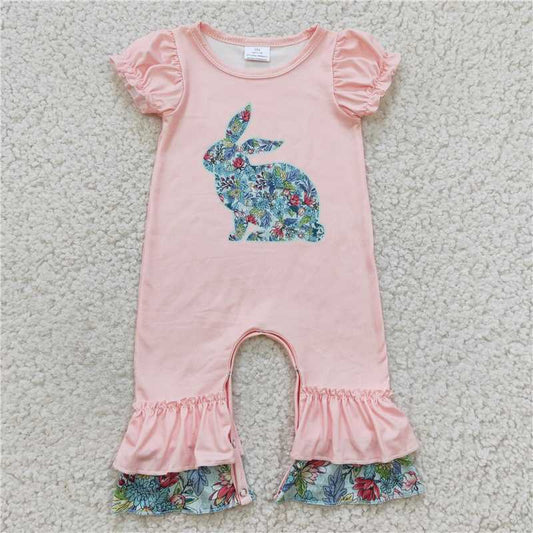 SR0163  Baby Girls Easter Rabbits rompers