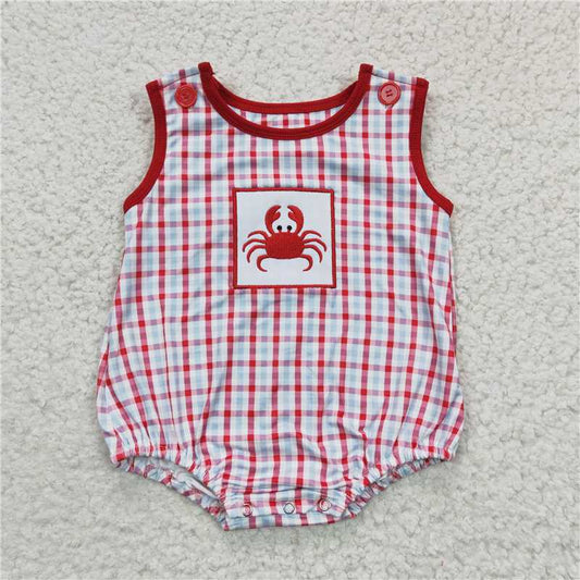 SR0157 Baby Boys Summer Crab rompers