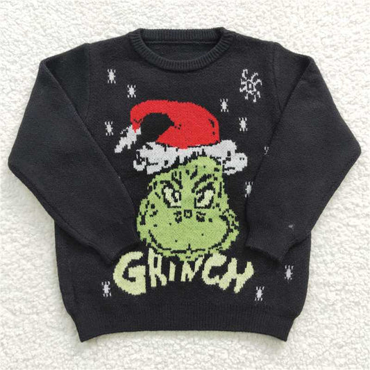 GT0188 Baby Children Christmas Black Frog Woolen Sweaters