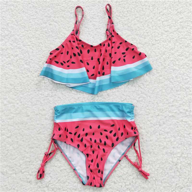 S0143  Baby Girls Watermelon 2 pieces Swimsuits