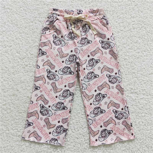 P0136  Baby Girls Western Elastic Bottom Pants
