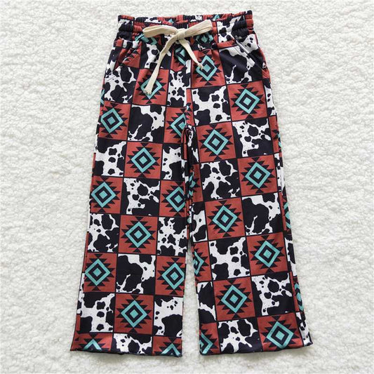 P0140  Baby Girls Western Elastic Bottom Pants