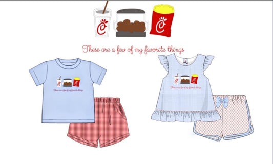 Girls Plaid Fries Top with Flutter Sleeves And Polka Dot Shorts Set Cute Scottish Theme Outfit for Kids