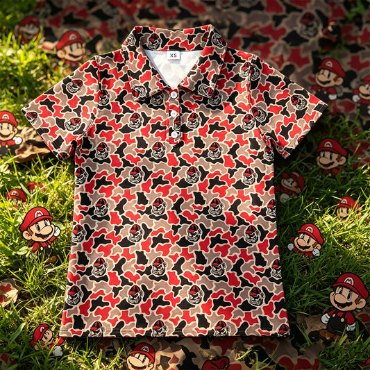 BT1718 RTS NO MOQ （In stock）Short sleeves camo adult men team polo shirt