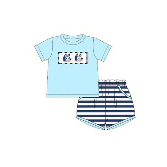 BSSO0682  Pre-order baby boy clothes short sleeve top with shorts kids summer set