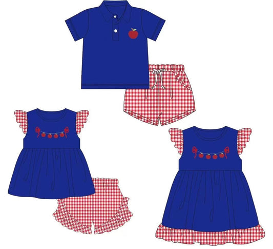 Blue Apple Girls Back to School Outfits with Flutter Sleeves Cute And Stylish Fashion for Female Students