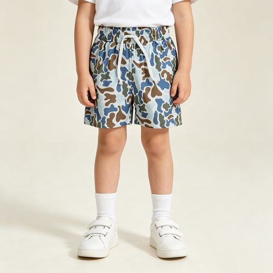 SS0873 RTS NO MOQ （In stock ）Blue camo pockets kids boys summer shorts  Reviews