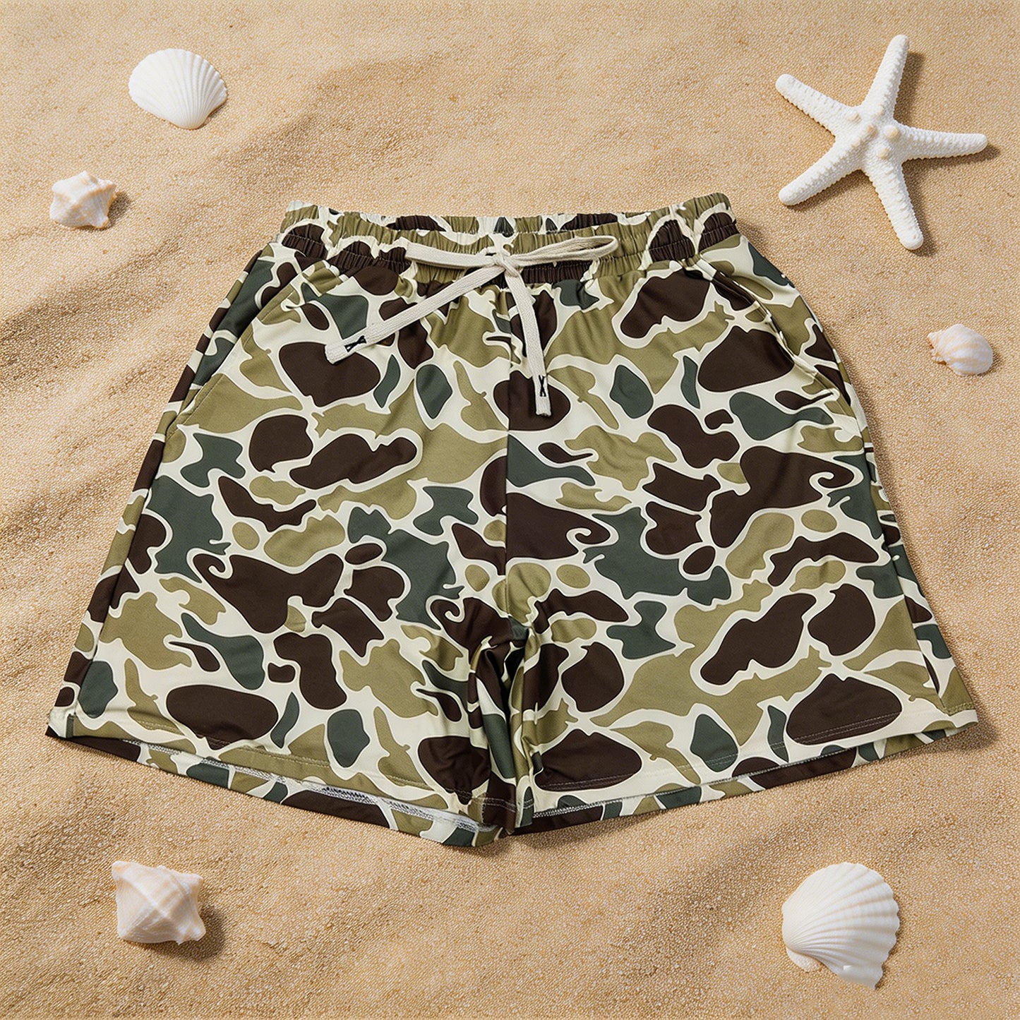 S0474  RTS NO MOQ （In stock ）Camo summer adult men swim trunks