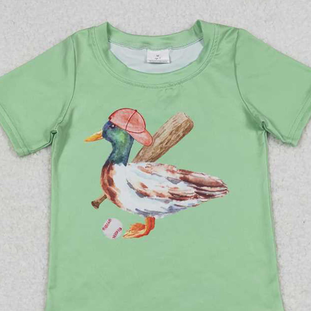 5.19 BT0611 RTS NO MOQ Short sleeves duck baseball boys shirt