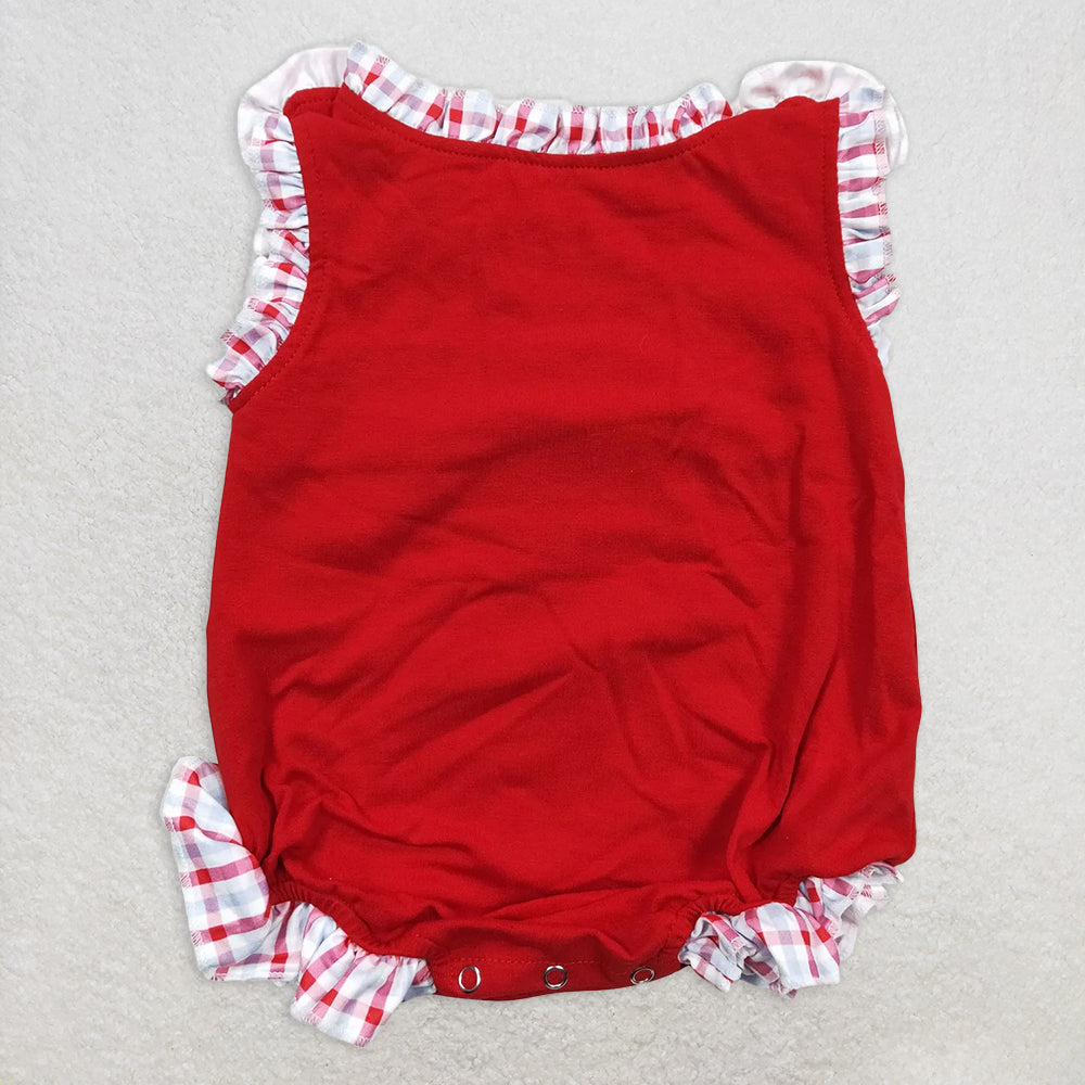SR0156 RTS NO MOQ Baby Girls Summer Rompers Baby Girls Summer Crab rompers
