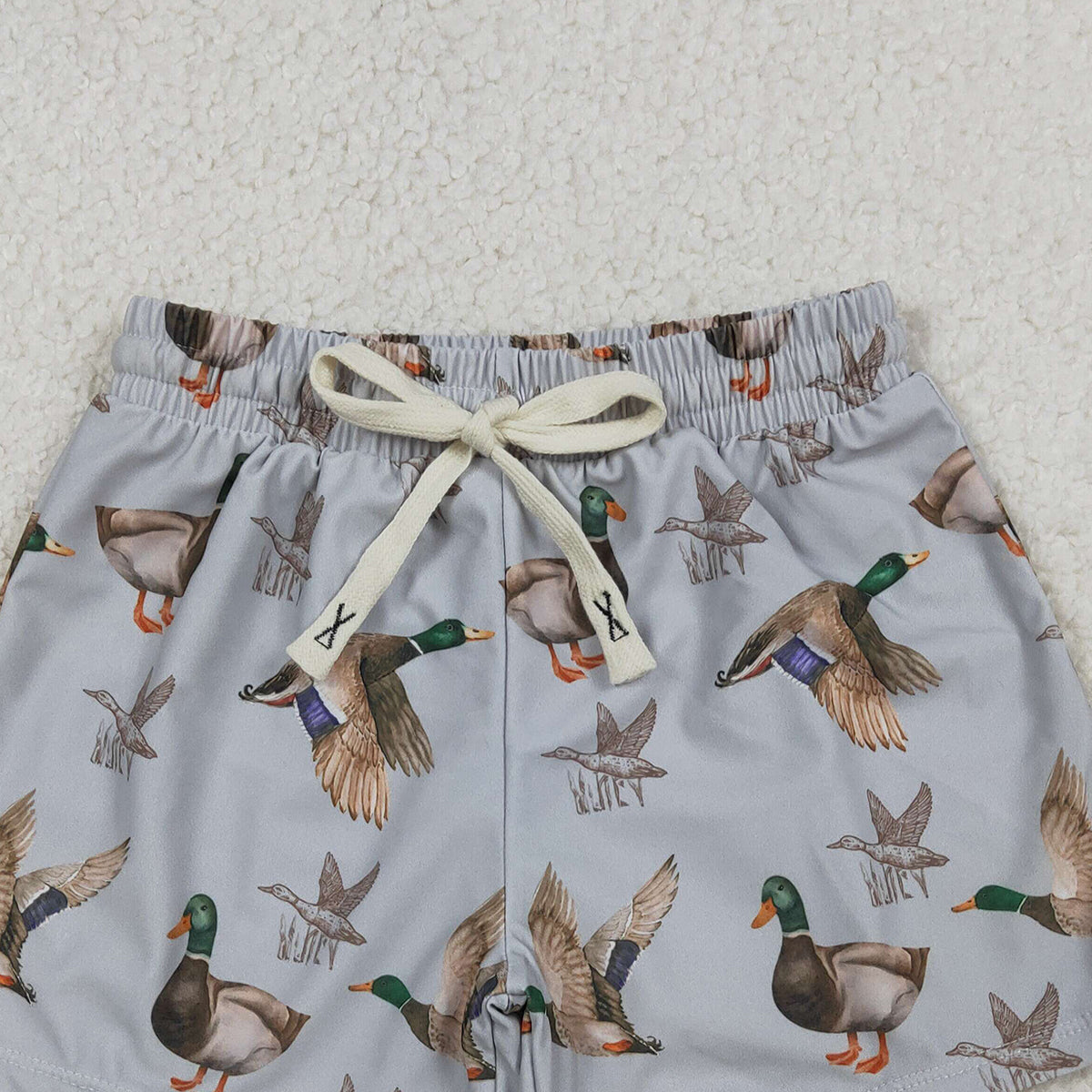 1.14 RTS NO MOQ （In stock）S0268 Baby Boys Summer Ducks Hunting Trunks Swimsuits Swimwears