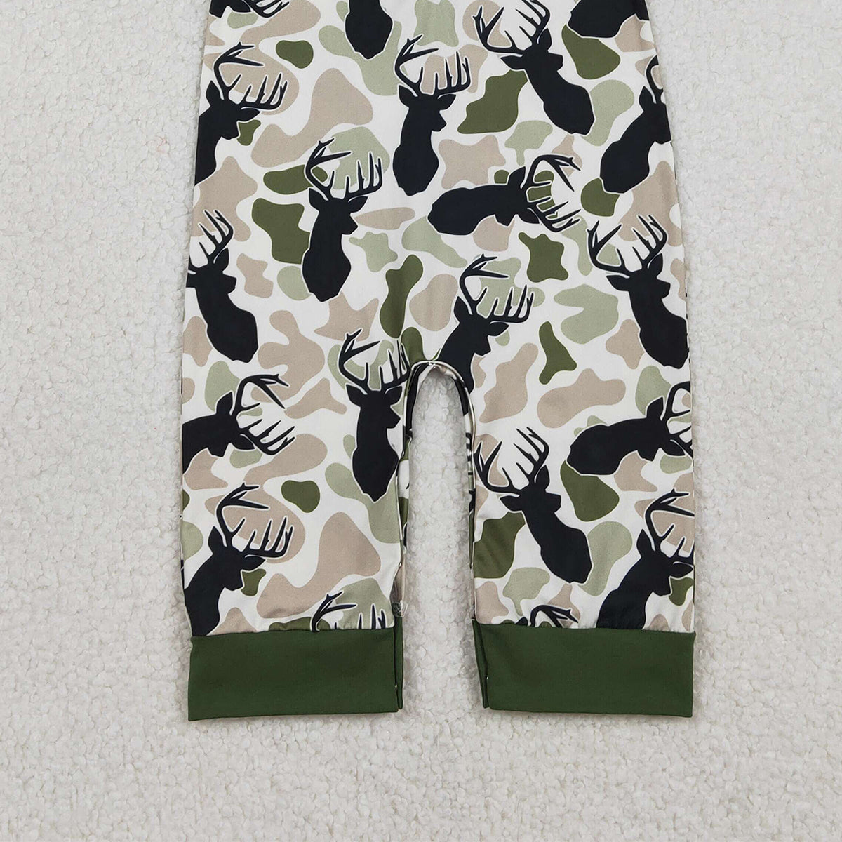 1.6 RTS NO MOQ （In stock）SR3636 Baby Boys Rompers Baby Boys Green Deer Camo Button Southern Hunting Rompers