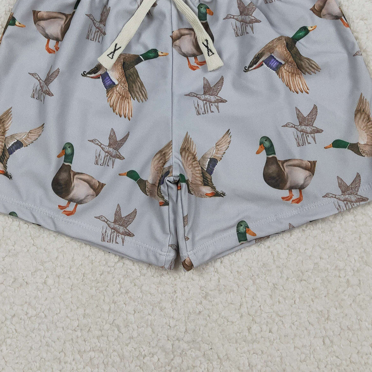 1.14 RTS NO MOQ （In stock）S0268 Baby Boys Summer Ducks Hunting Trunks Swimsuits Swimwears