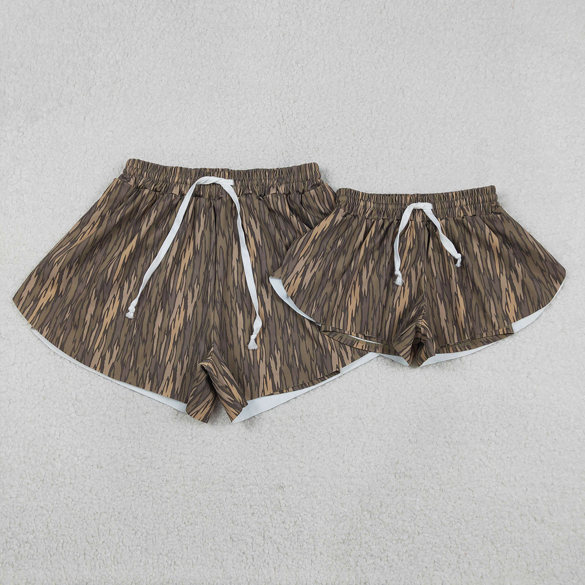 1.9 RTS NO MOQ （In stock）SS0766 Adult Women Southern Olive Camo Yoga Active Shorts Bottoms