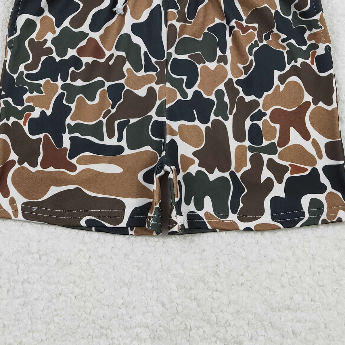 11.22 RTS NO MOQ （In stock）SS0732 Baby Boys Summer Shorts Baby Boys Southern Dark Brown Camo Pockets Shorts Bottom