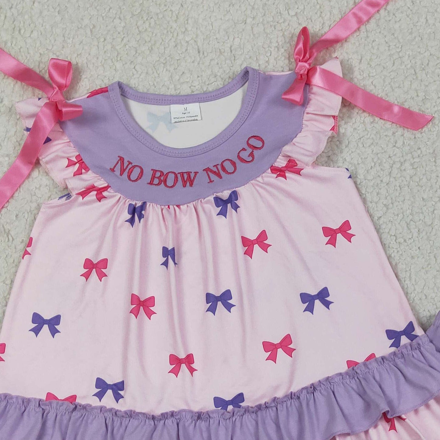 GSSO3460 RTS NO MOQ （In stock ）Flutter sleeves no bow no go tunic shorts girls outfits