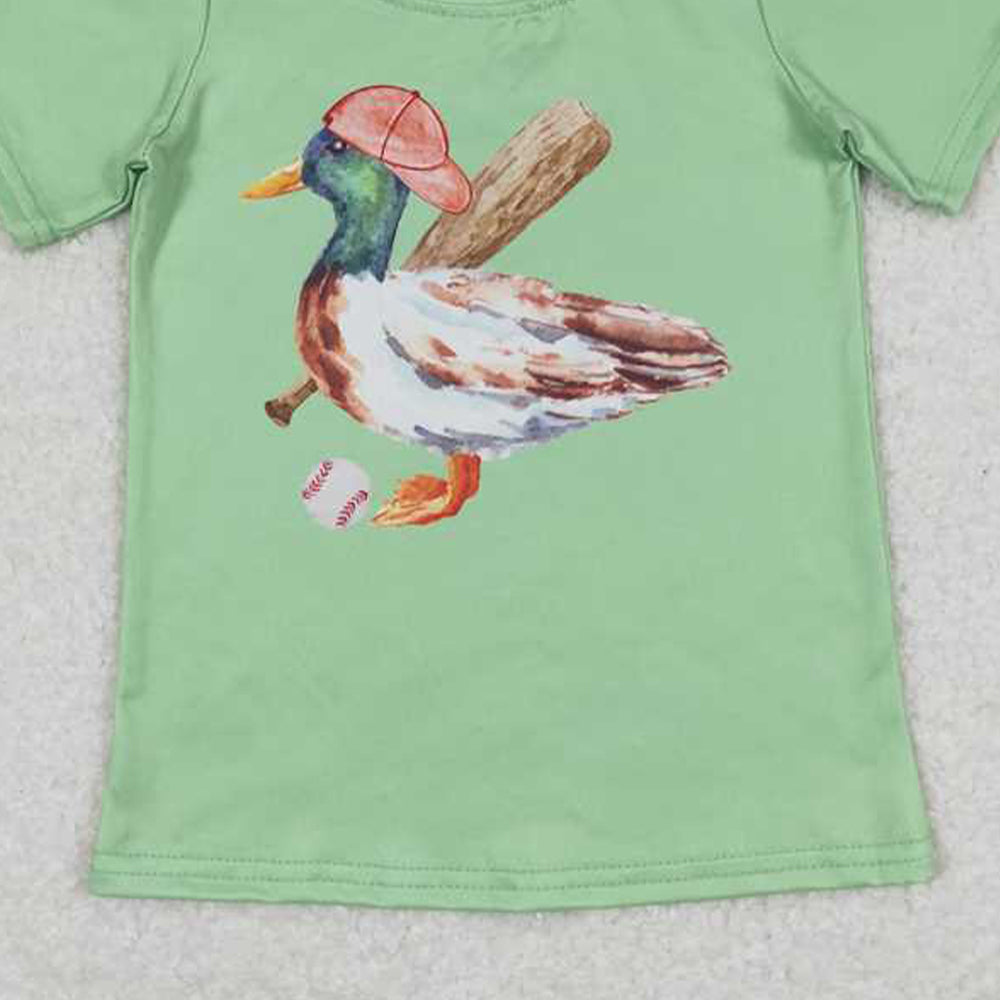 5.19 BT0611 RTS NO MOQ Short sleeves duck baseball boys shirt