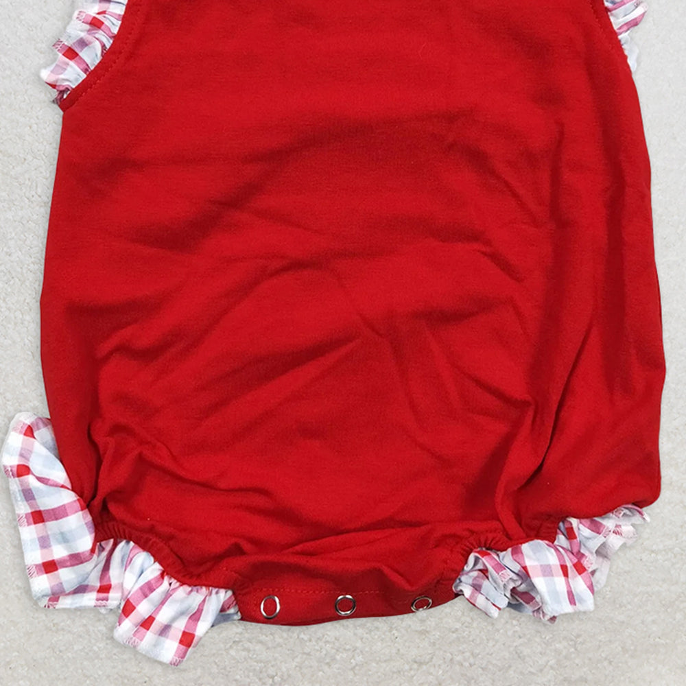 SR0156 RTS NO MOQ Baby Girls Summer Rompers Baby Girls Summer Crab rompers