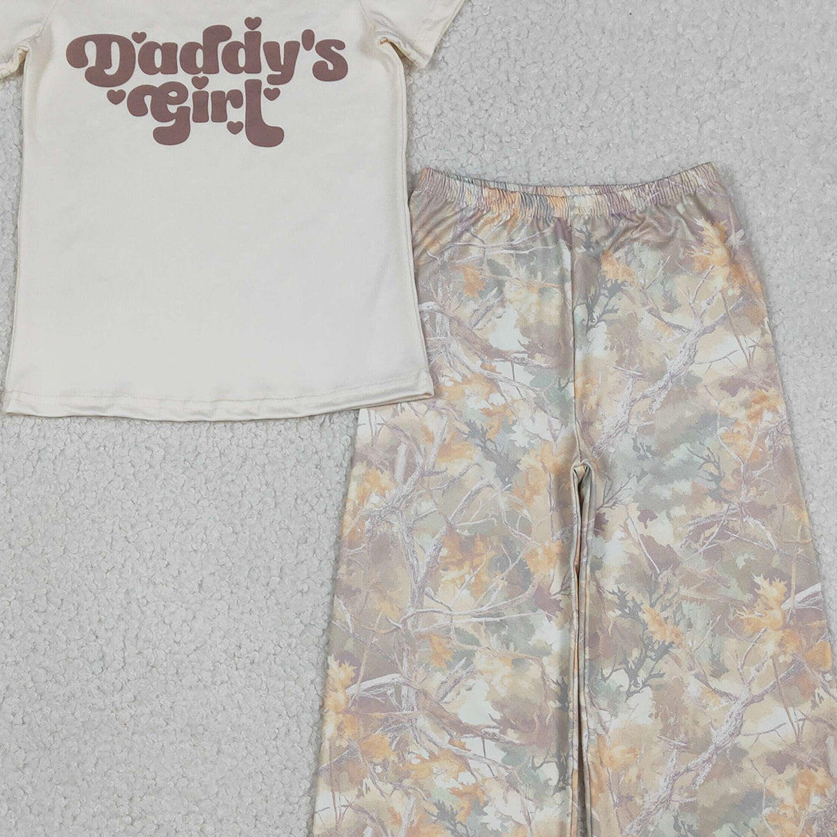 1.8 RTS NO MOQ （In stock）GT1567 Baby Girls Short Sleeve Daddy's Girls Hearts T-shirts Top