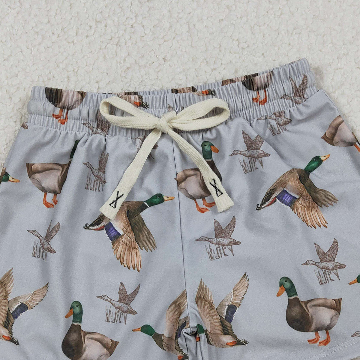 1.14 RTS NO MOQ （In stock）S0268 Baby Boys Summer Ducks Hunting Trunks Swimsuits Swimwears