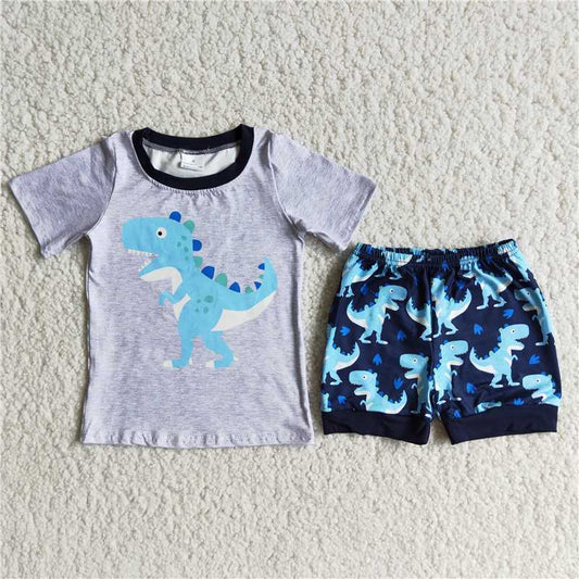 D9-15  Dinosaur cartoon boy soft set