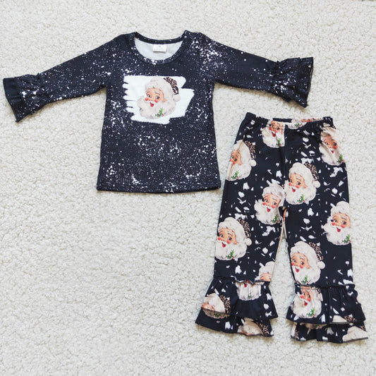 6 A1-18 Santa Claus black long-sleeved trousers suit