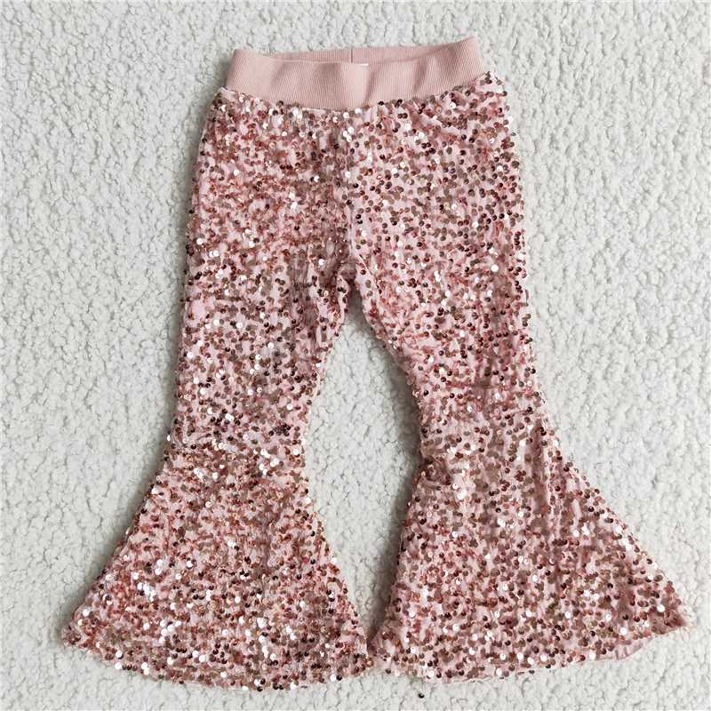 E2-28  Sequin pink bell-bottoms