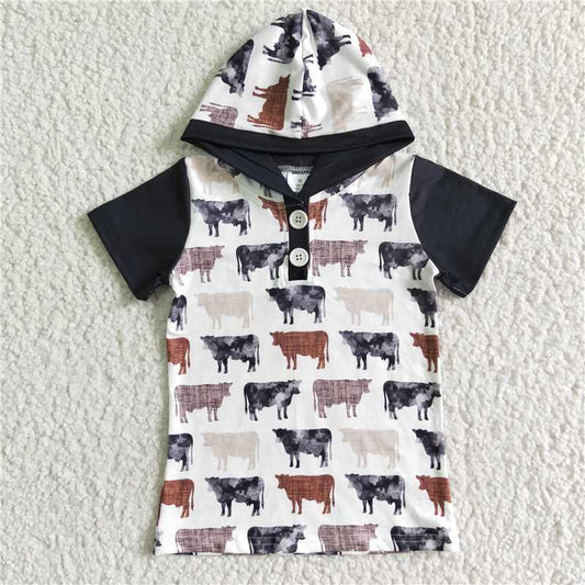 BT0009 Baby boys western cow hoodie tops Regular price$5.50 USD