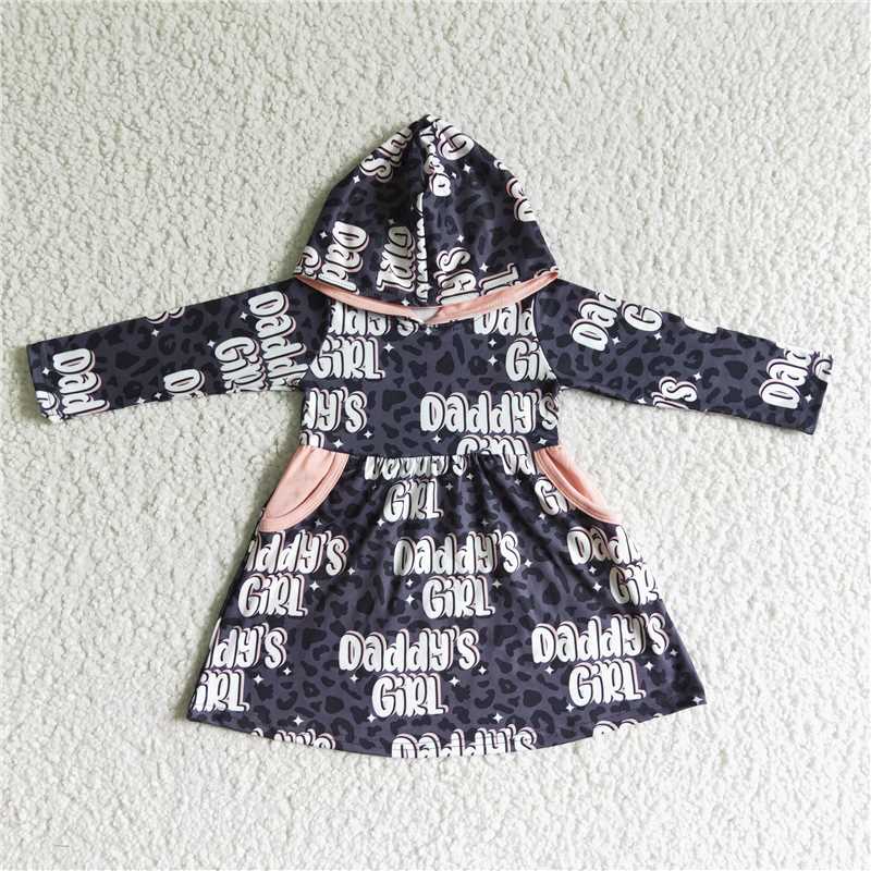 GLD0002  Baby girls daddy's girl hoodie dresses