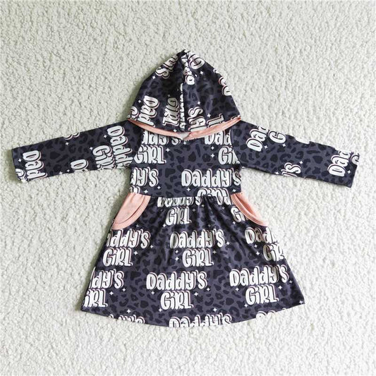 GLD0002  Baby girls daddy's girl hoodie dresses