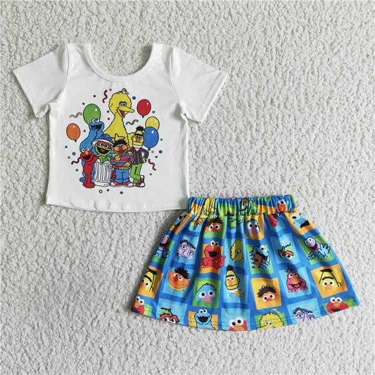 Baby girls skirt cartoon animal outfits clothes