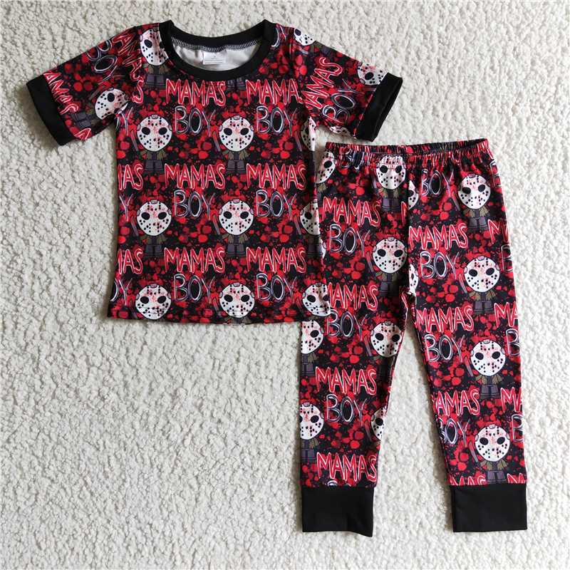 BSPO0032 Baby mama's boy Halloween pants outfits pajamas clothes sets