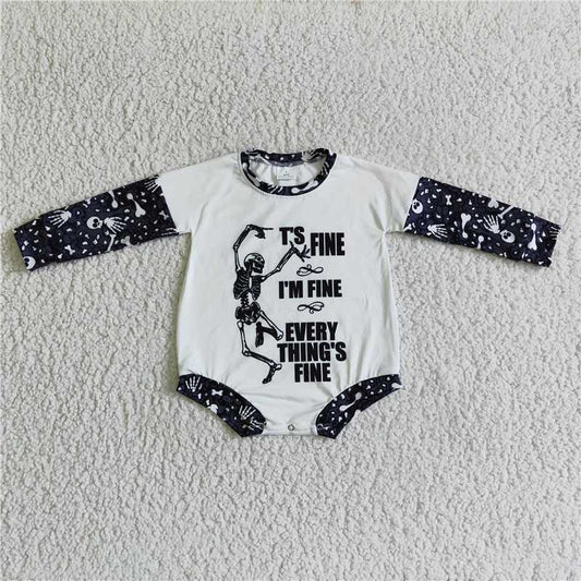 RTS LR0123 FINE skull long-sleeved jumpsuit