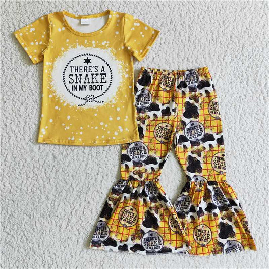 GSPO0110 Girls' Toy Story SNAKE short-sleeved and long-pants suit