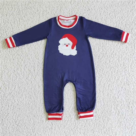 RTS LR0174 Boys Santa Claus navy blue long-sleeved jumpsuit