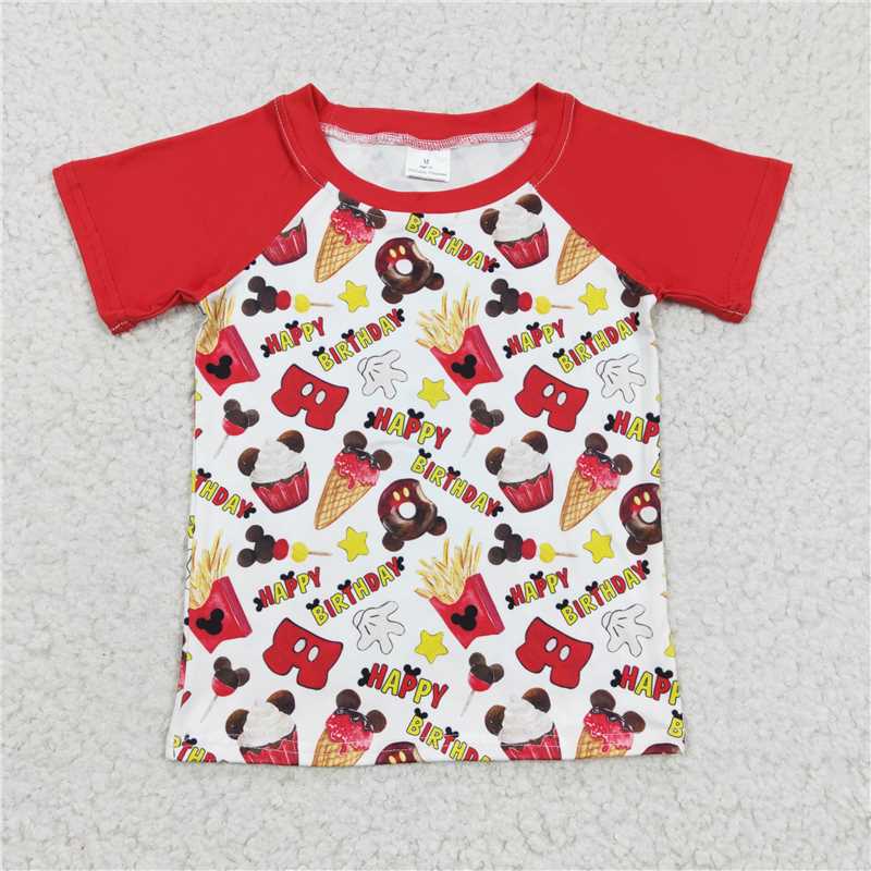BT0138 Baby Boys Birthday Cake shirts tops