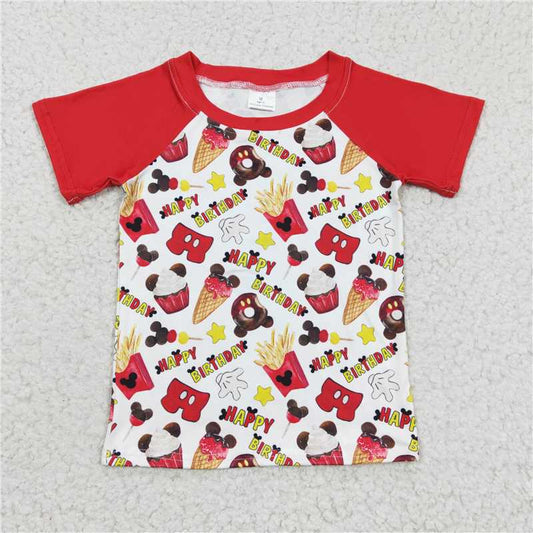 BT0138 Baby Boys Birthday Cake shirts tops