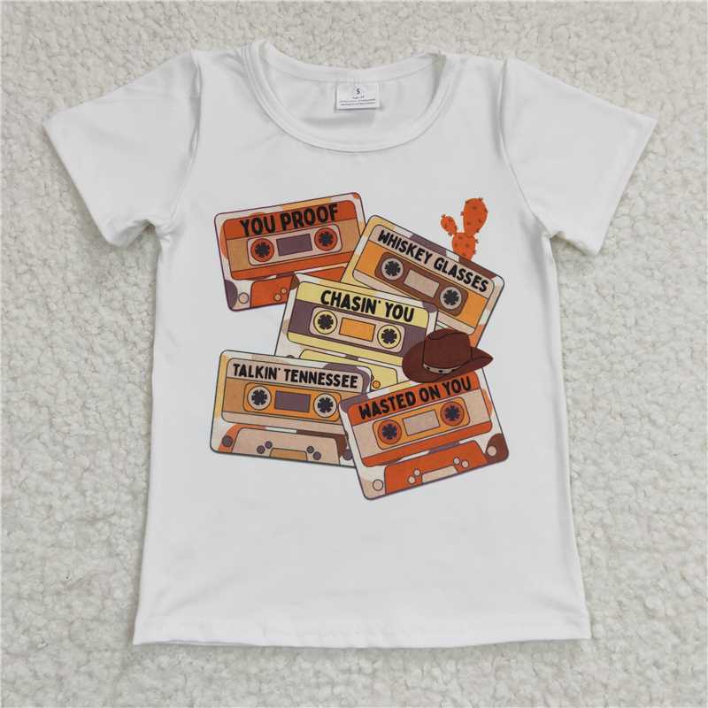 GT0131  Baby Girls Rodeo Tape Western Tee Shirts Tops