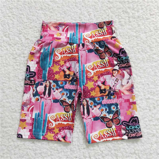 SS0034   Baby Kids Girls Biking Butterfly Summer Shorts
