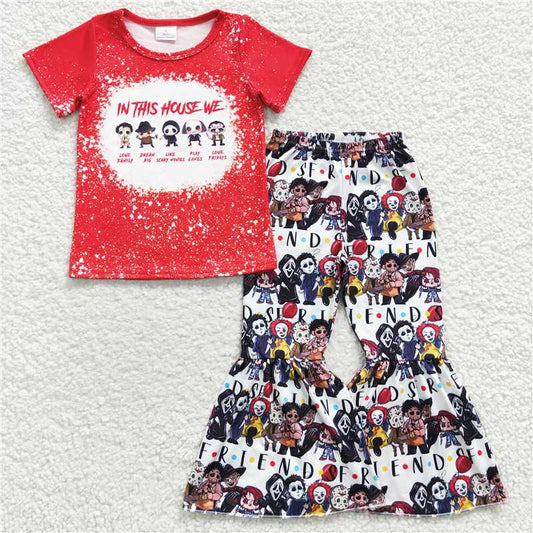 GSPO0603 Girls Halloween FRIEND figurine red short-sleeved trousers suit